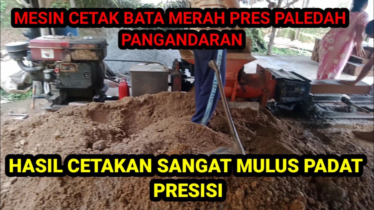 mesin cetak batu bata merah pres paledah pangandaran