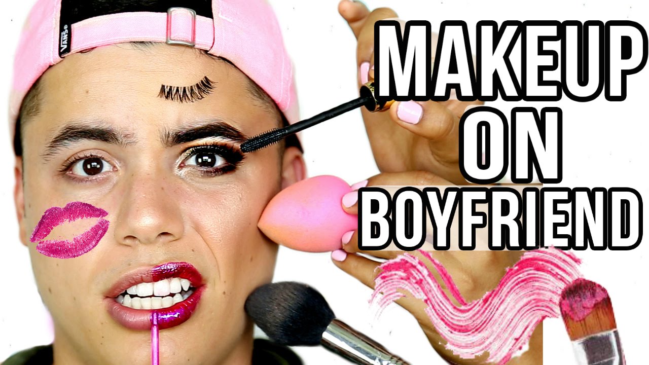 Girlfriend Does Boyfriend's Makeup Challenge! NataliesOutlet