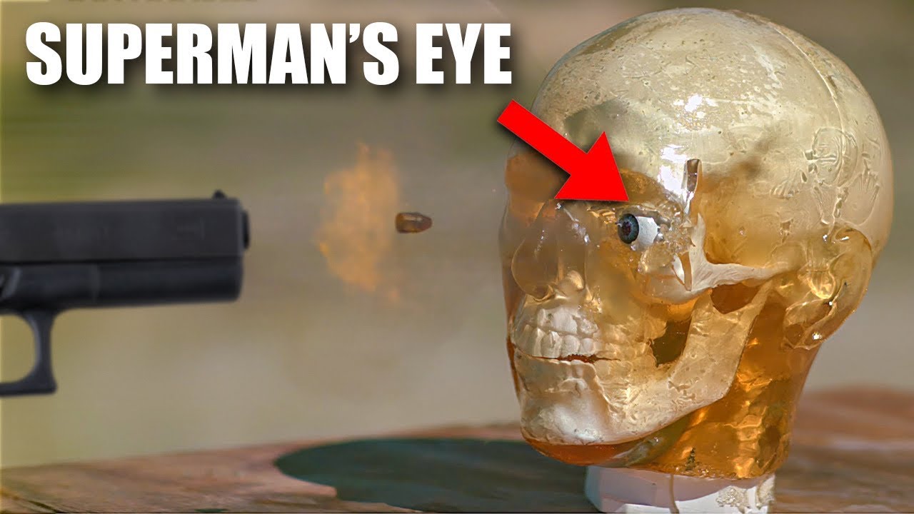Superman&rsquo;s &ldquo;Bullet vs Eyeball&rdquo; Shot at 200,000 FPS -  The Slow Mo Guys