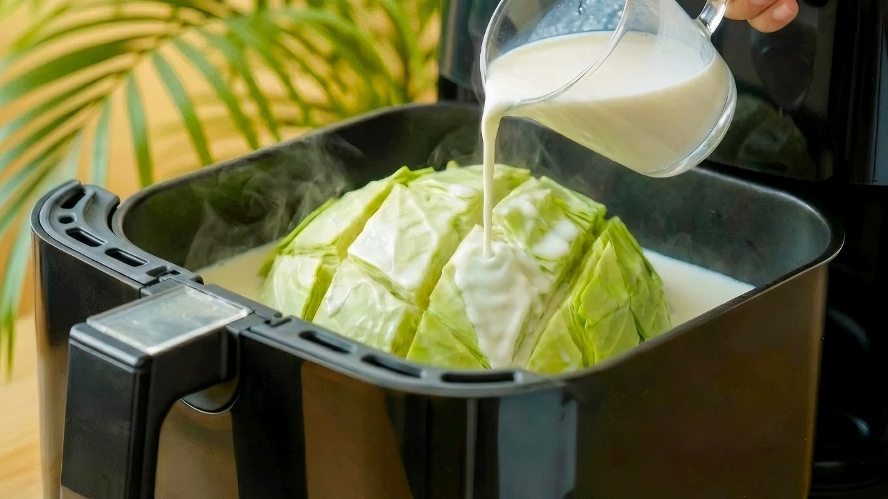 I Don’t Fry Cabbage Anymore! THIS Milk Trick Changed Everything! Crispy Air Fryer Cabbage... WOW
