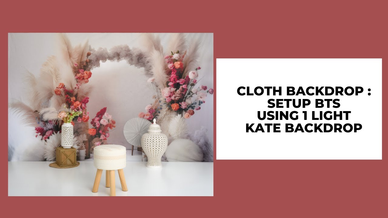 How to Setup A Cloth Backdrop Using a Kate Backdrop and 1 Main Light