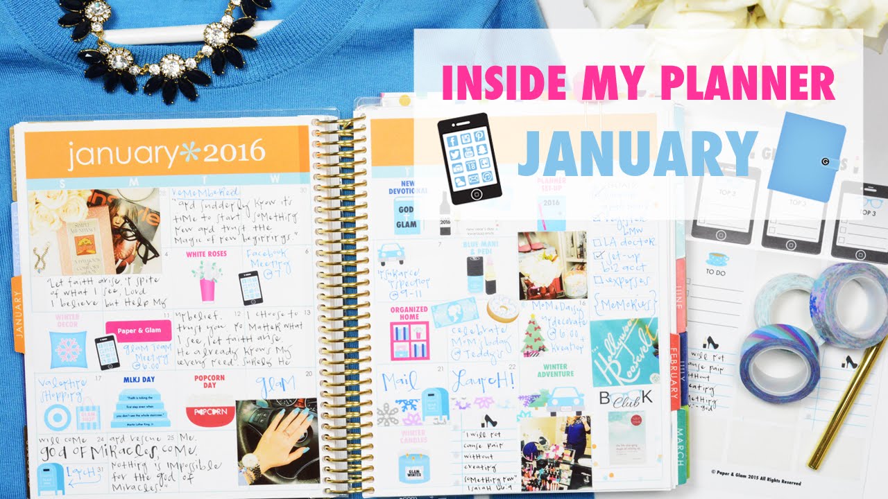 Inside My Erin Condren My Planner: January 2016