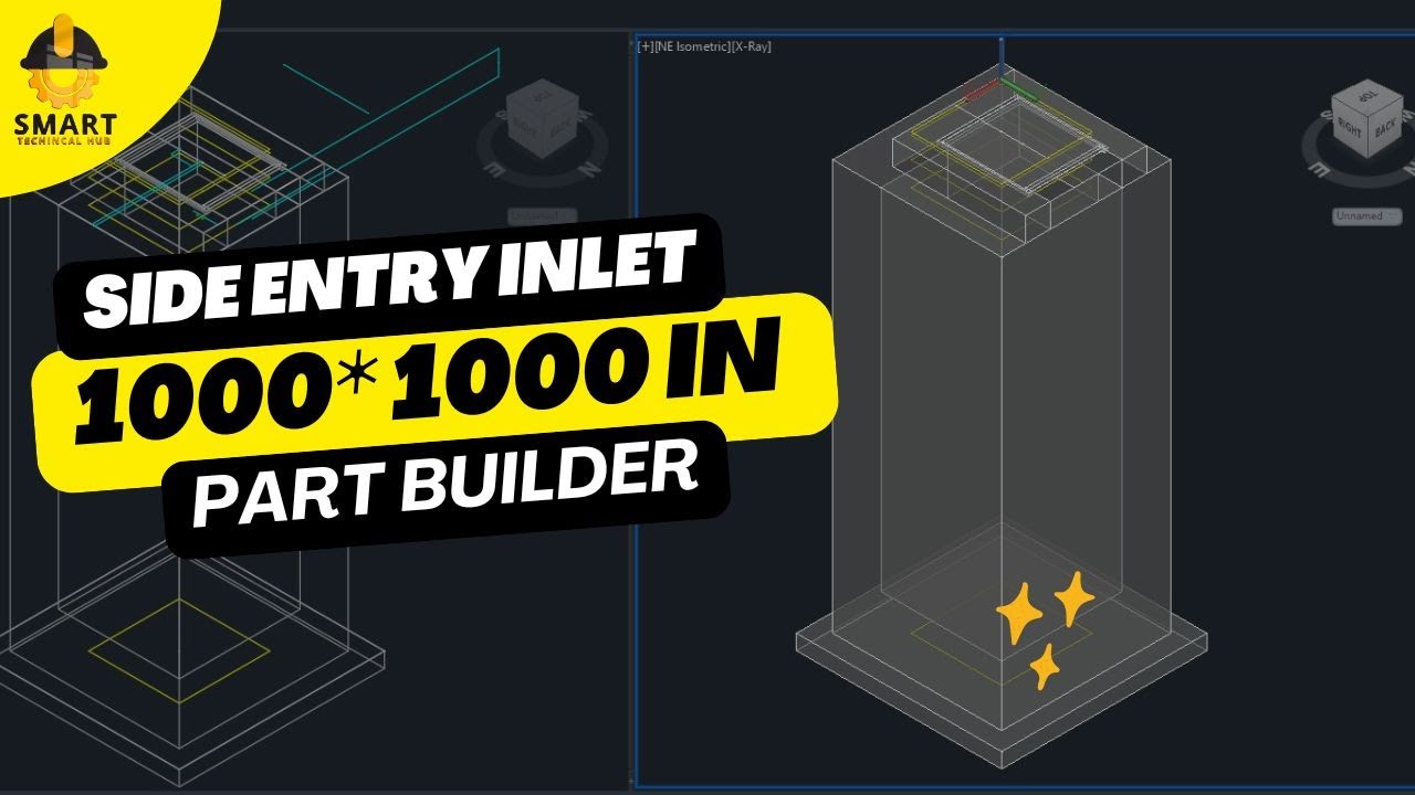 Creation of Side Entry Inlet 1000x1000 in Part Builder | Smart Technical Hub UAE