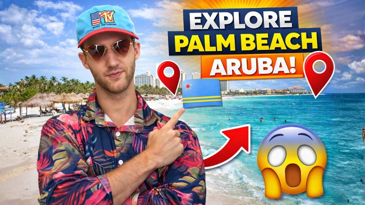 Walking Around Palm Beach Aruba in 360° VR
