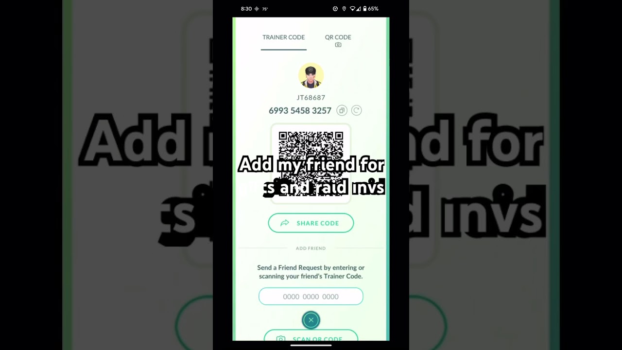 Pok&eacute;mon go friend code