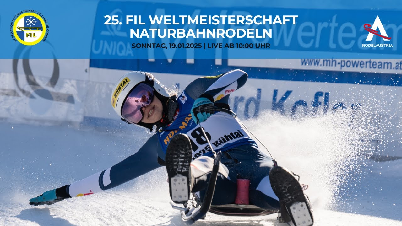 25. FIL-Weltmeisterschaft im Rennrodeln auf Naturbahnen | Live aus Kühtai #rodelaustria