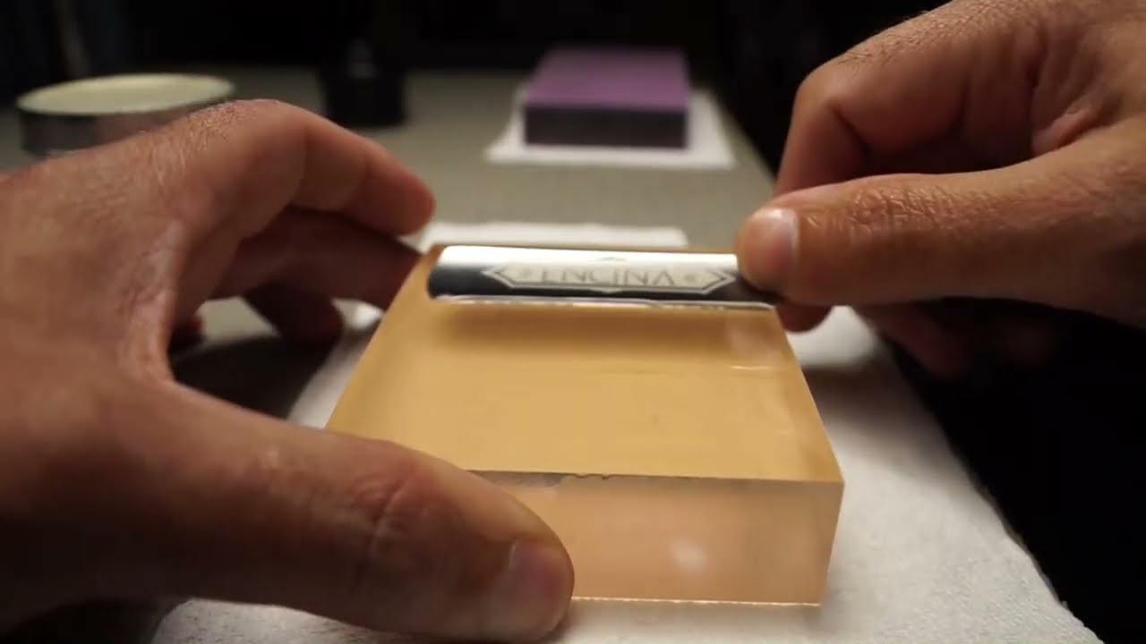 Convex Straight Razor Honing on The Jarrod Hone #thejarrodhone #sharpening #honing #shaving