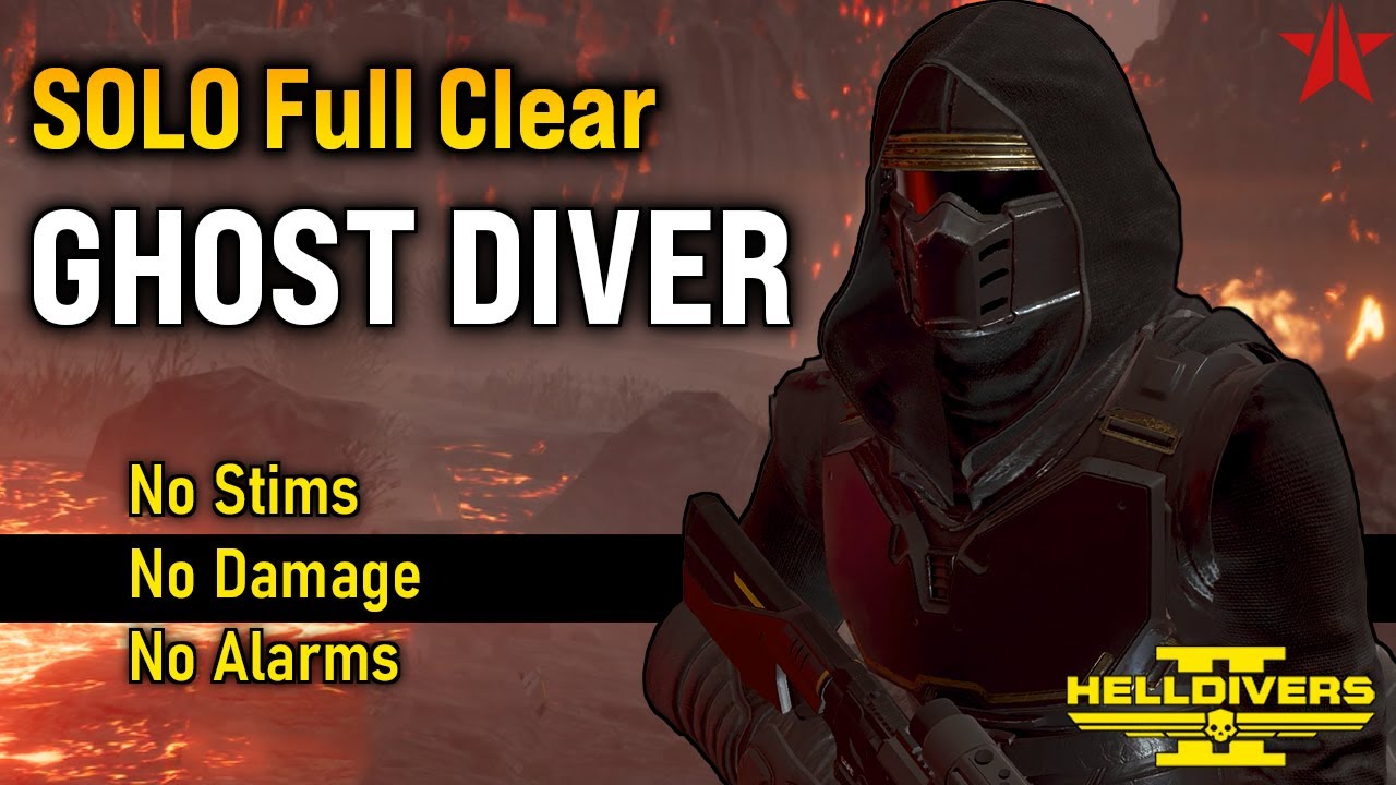 Helldivers 2 -  Ghost Diver, no Alarms, Stimless Super Helldive (SOLO full clear, no damage)