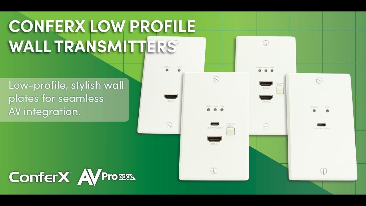 ConferX Low Profile Wall Plate Transmitters - AVPro Edge
