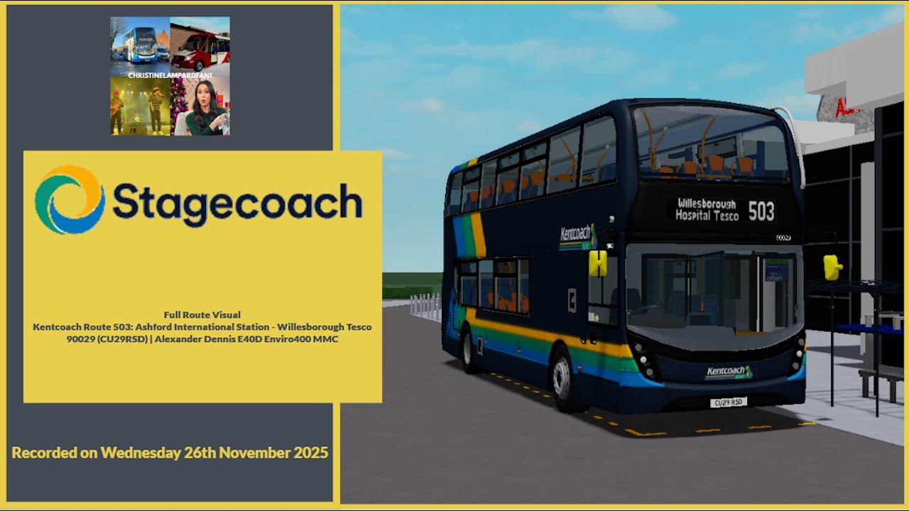 Full Route Visual | Kentcoach Route 503: Ashford International Station - Willesborough Tesco | 90029