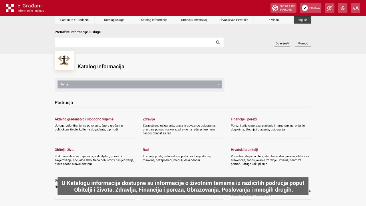 Koje su informacije dostupne na portalu e Građani bez prijave?