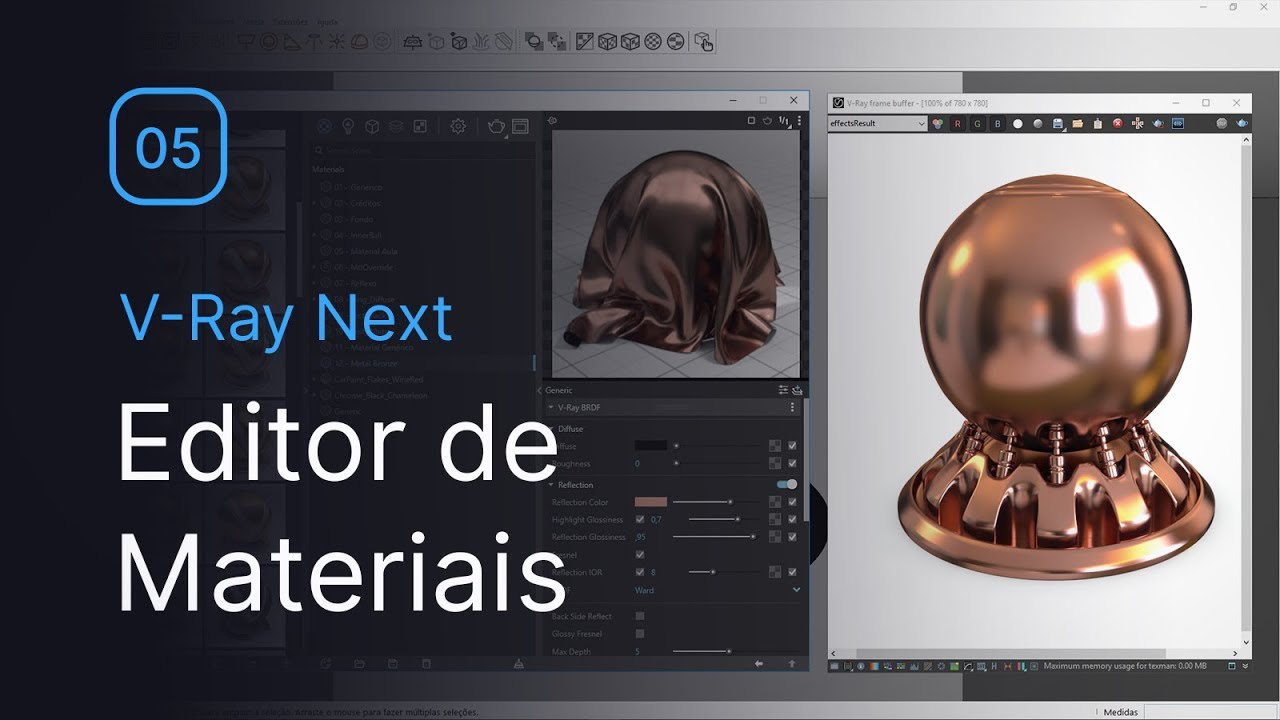 V-Ray 4.0 para SketchUp | Aula 05: Os Primeiros Passos para Editar Materiais Corretamente