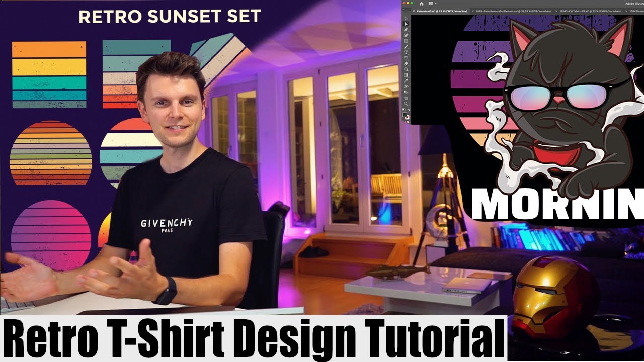 T-Shirt Design erstellen im Retro Design (Tutorial + Effekte + Schriften)