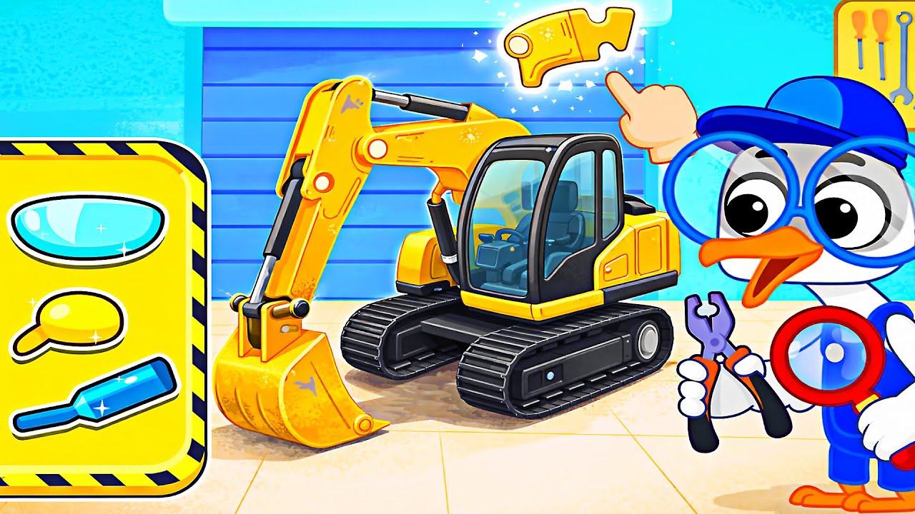 Car Repair and Wash Kids Game - Bus, Excavator Service 3D | Android Gameplay