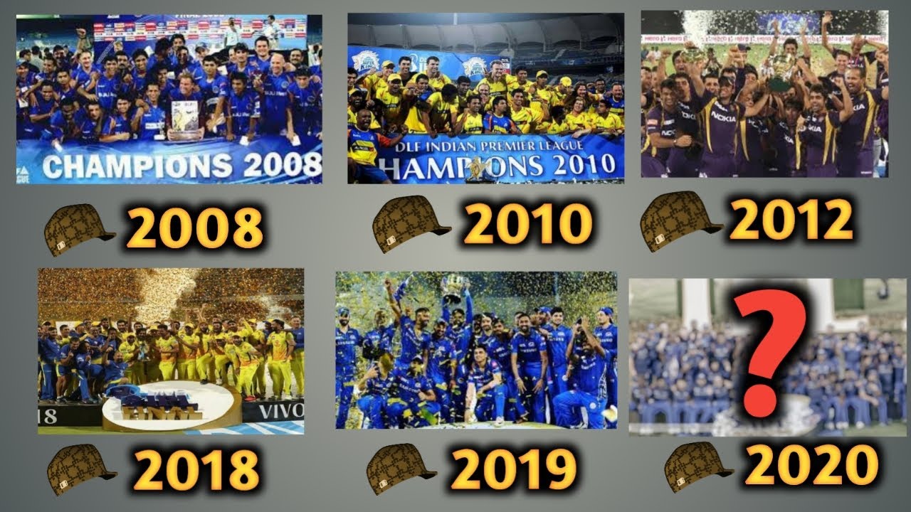 IPL Winners List From 2008 To 2020 | Indian Premier League Full Winners List From 2008-2020 |