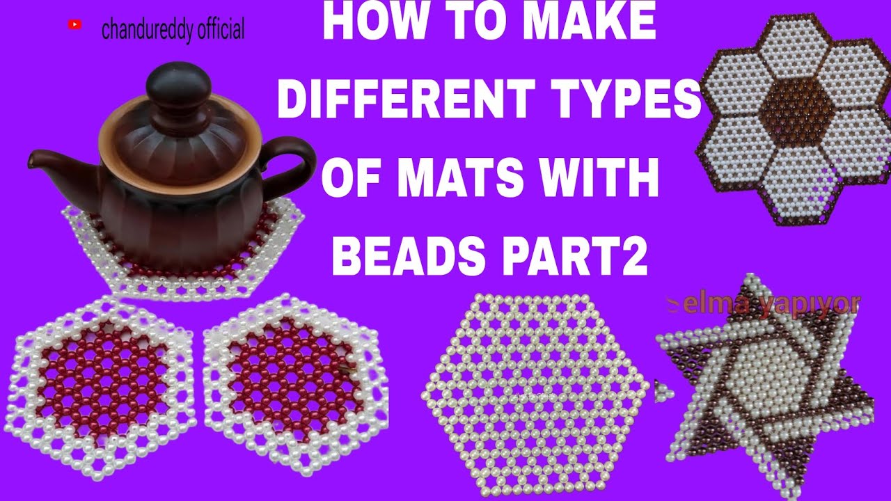 Pearls | How to make different types of mats with beads Part2 