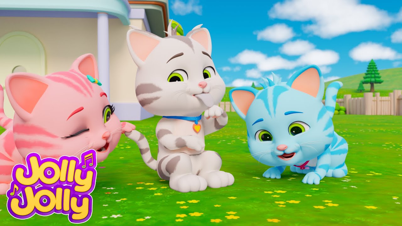 Tres Gatitos Salieron A Comer | Vídeo divertido | Jolly Jolly en Español - Canciones Infantiles