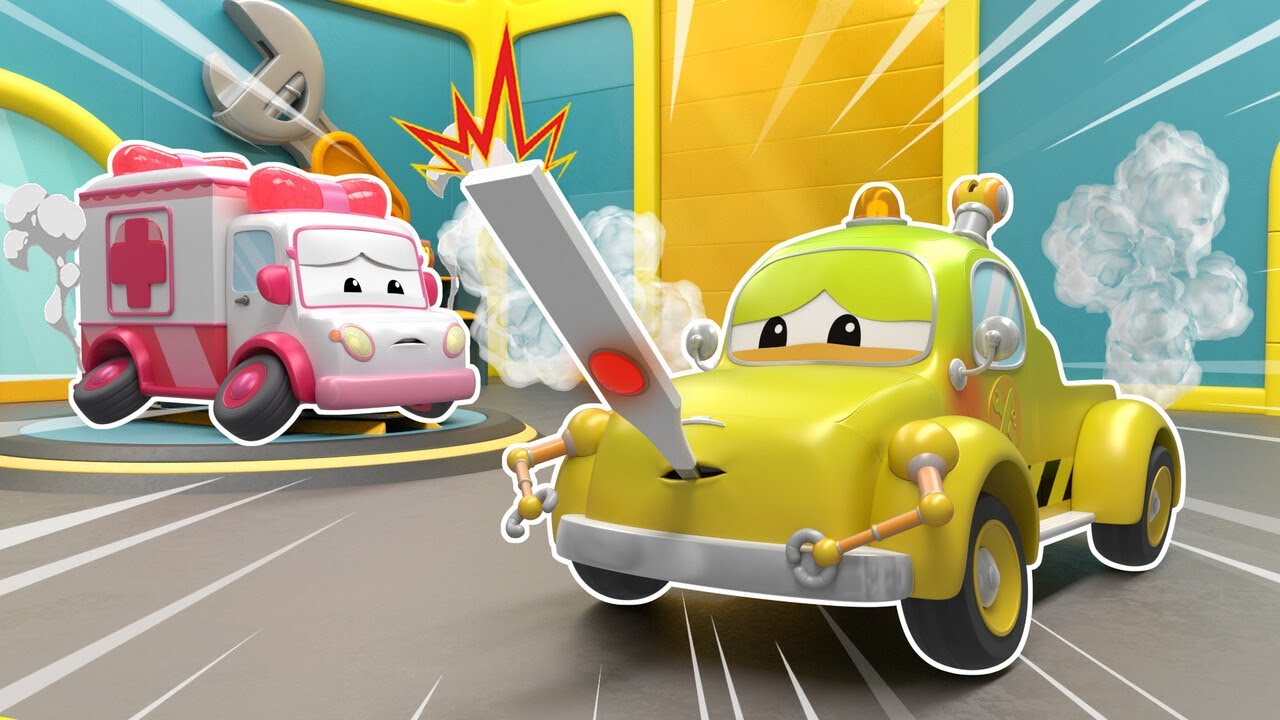 LA GRUA ENFERMA destruye en lugar de reparar | Carros de Emergencia para Niños | Repara Auto