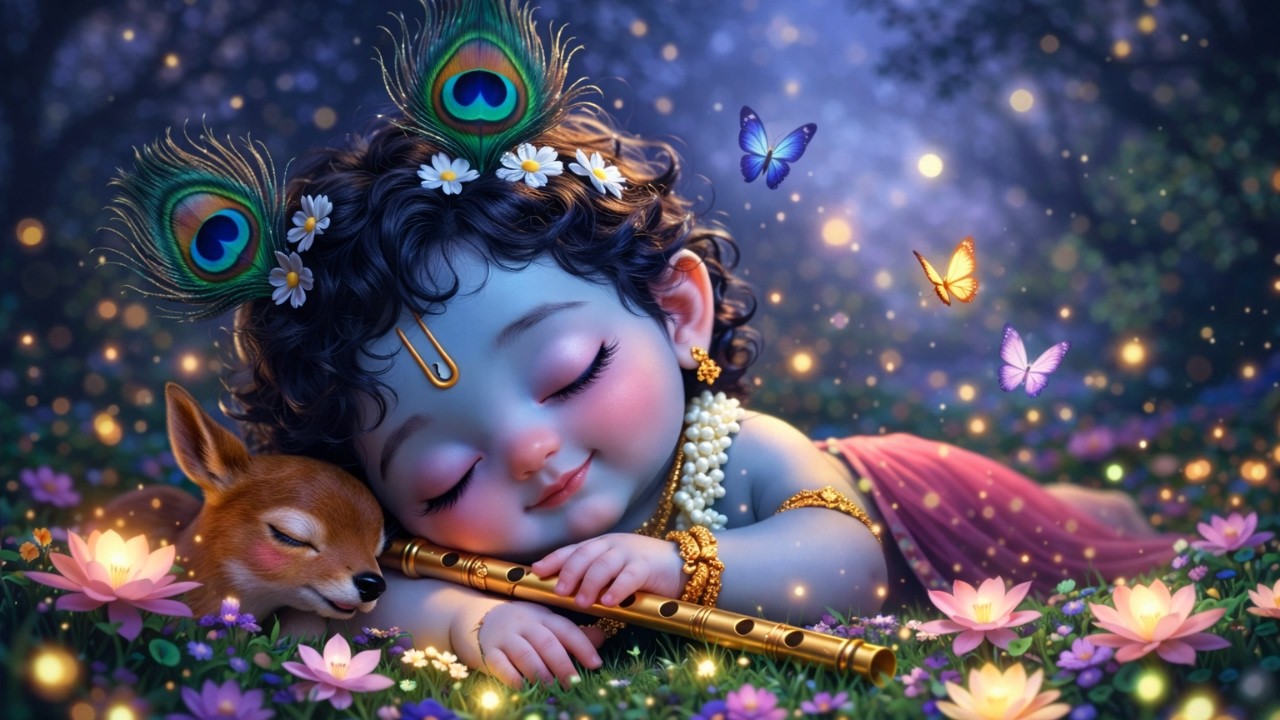 Achyutam Keshavam Krishna Damodaram –  Krishna Song for Kids | Cute Krishna | Krishna Bhajan