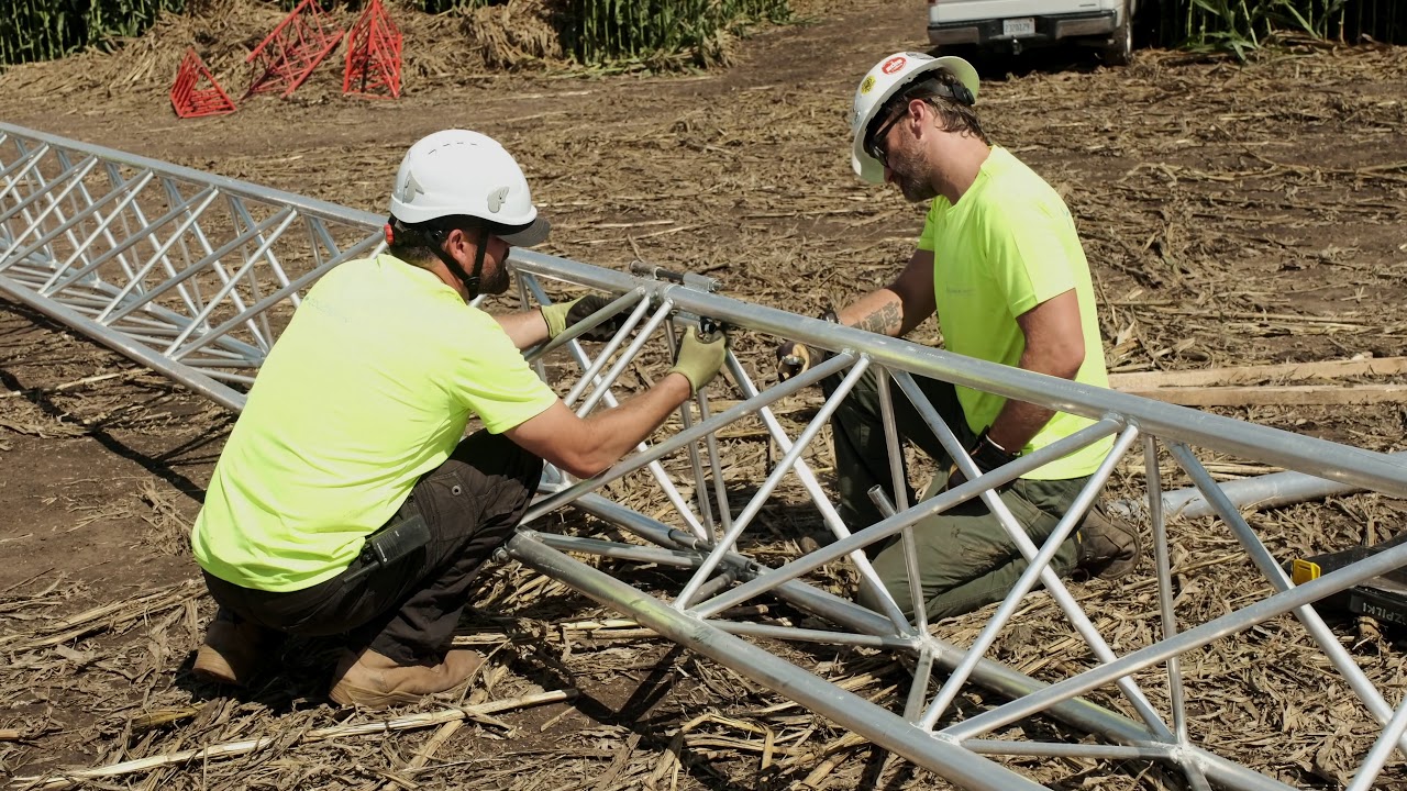 Double K Met Tower installation