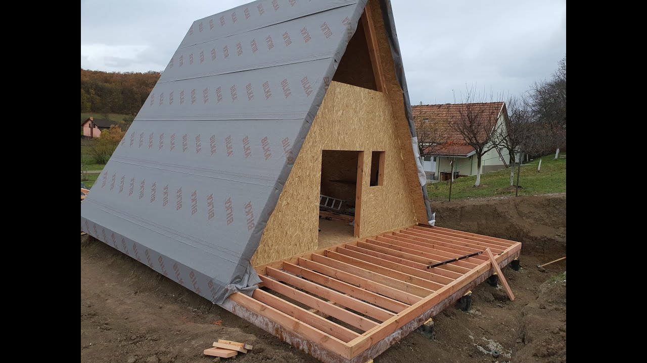 Constructie Cabana Tip A frame. 7 x 7 metri