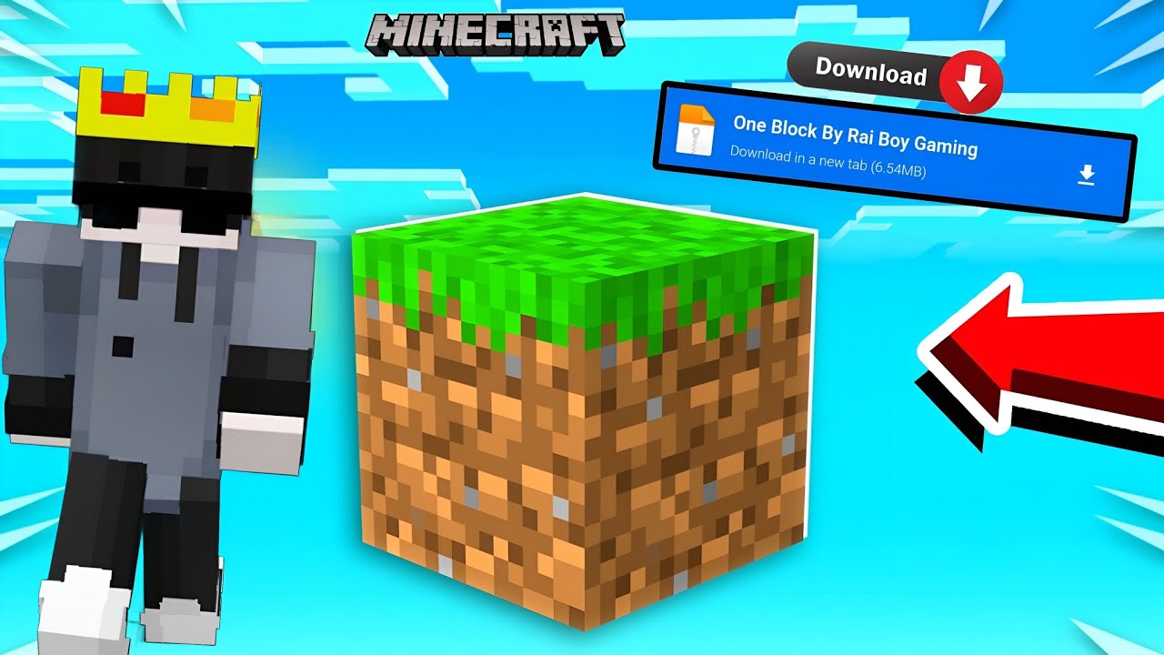 How to Download One Block Map for MCPE 1.21+ | Minecraft One Block Survival Map (100% Working) 🤩
