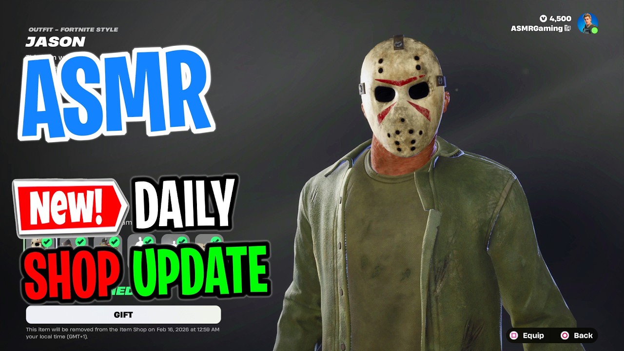 ASMR Fortnite Shop NEW 2 Emotes + Jason Skin is Back! Daily Update Today 🎮🎧 Relaxing Whispering 😴💤