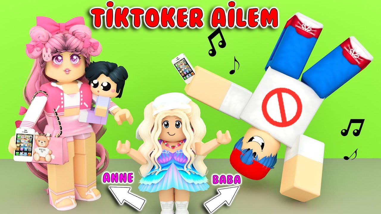 👶🏼 TİKTOKER AİLESİ BENİ EVLAT EDİNDİ ! 👨‍👩‍👧 KOMİK HİKAYE 😂| ROBLOX BROOKHAVEN ! 🎶