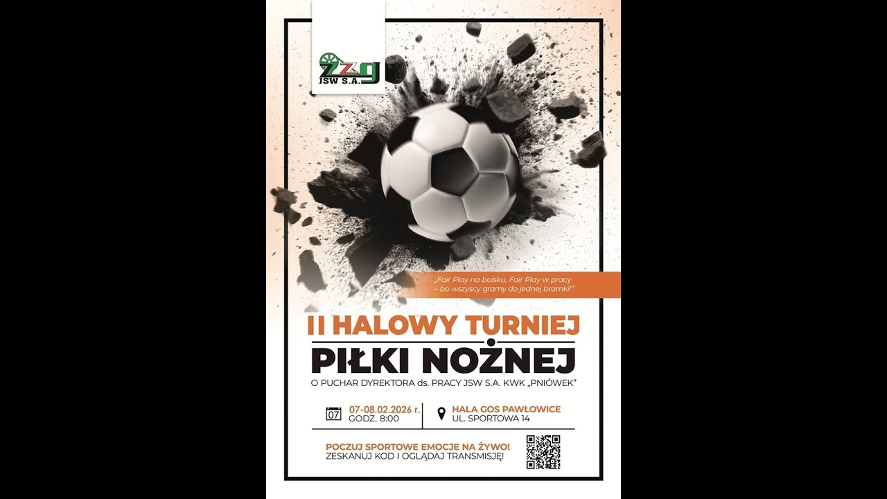 II HALOWY TURNIEJ PIŁKI NOŻNEJ O PUCHAR DYREKTORA ds. PRACY JSW S.A. KWK 
