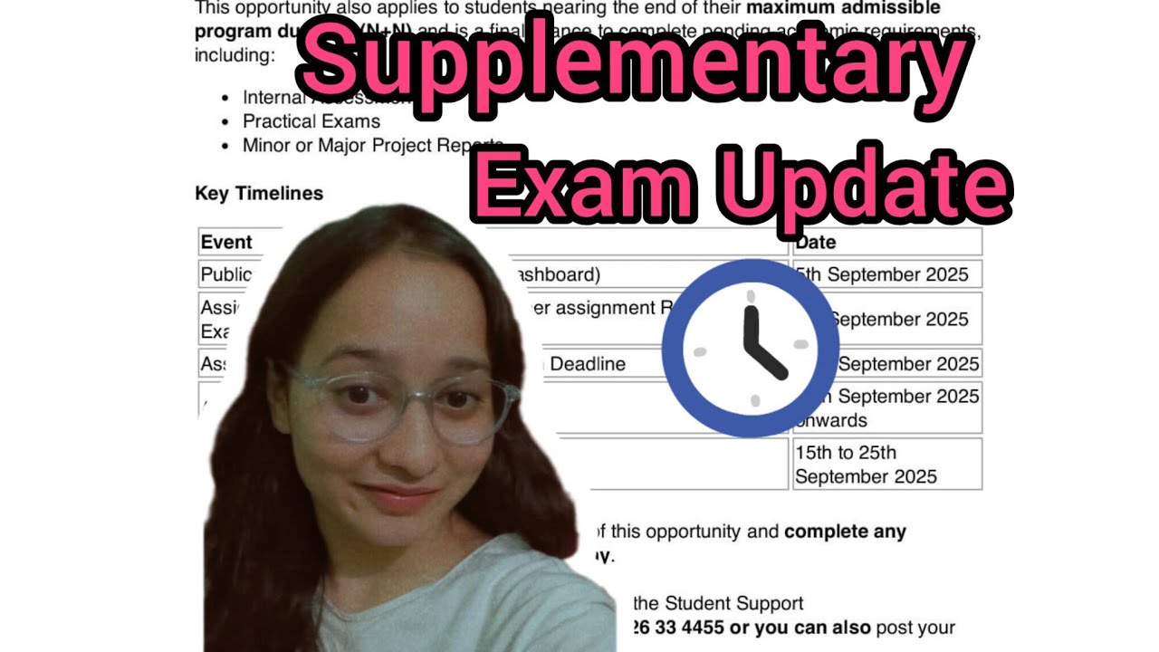 Amity online: Supplementary exams & Assignment deadline 😨
