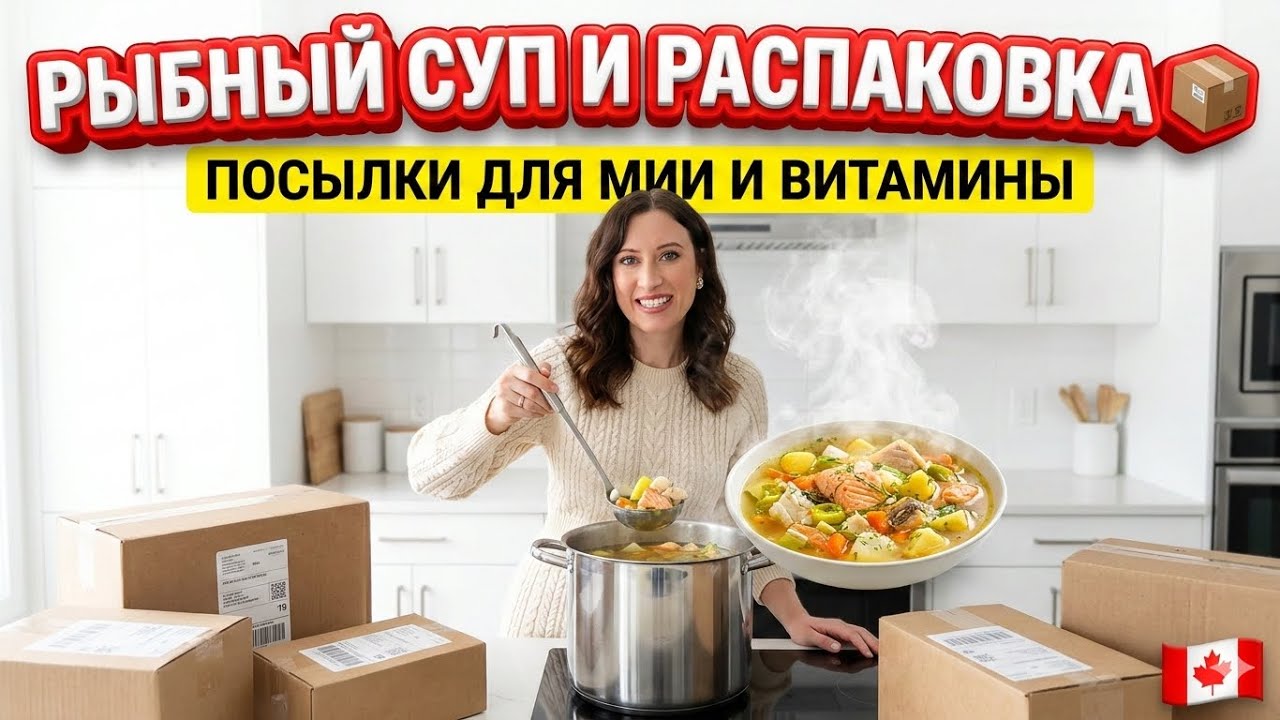 УЮТНЫЙ ДЕНЬ В КАНАДЕ 🇨🇦 Варим вкуснейший рыбный суп и распаковываем посылки для Мии