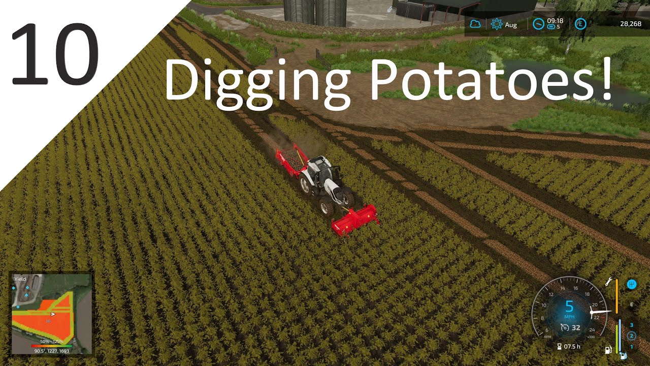 E10 - Digging up the Potatoes - Lets Play FS22