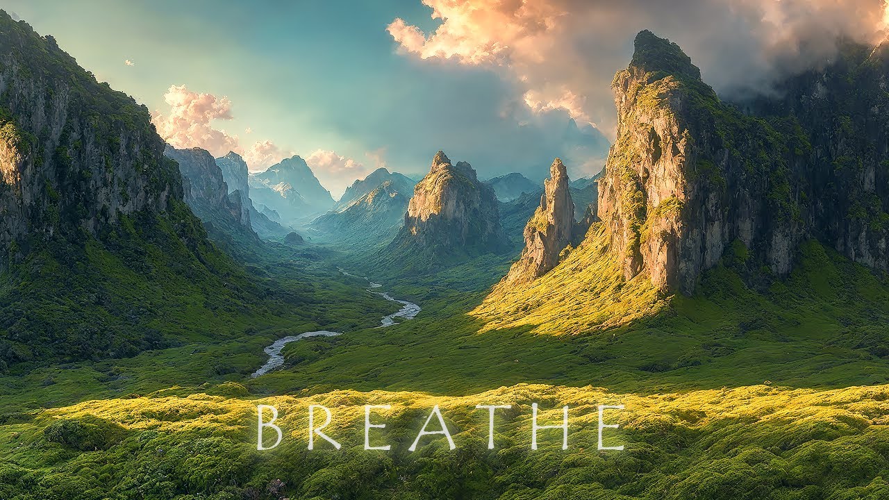BREATHE - deep relaxing ambient - calming and relaxing ambient music with immersive visual journey