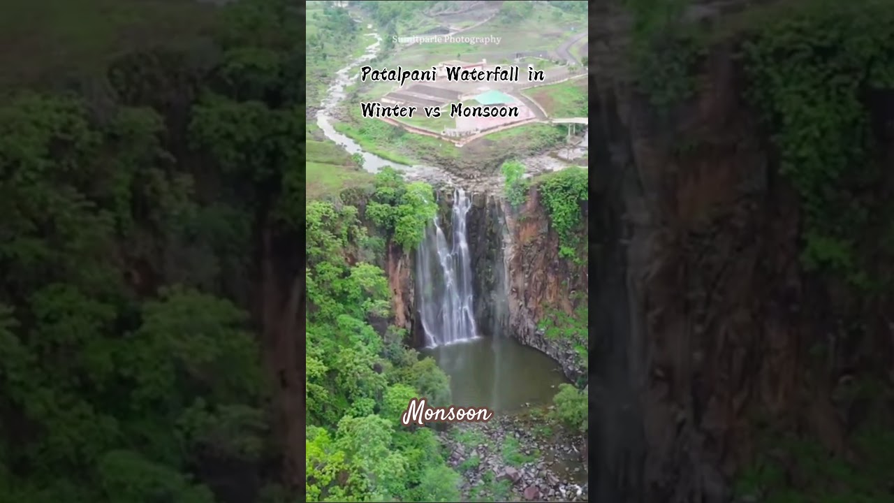Patalpani Waterfall In Winters Vs Monsoon 😍 || Indore #shorts #trending #viral