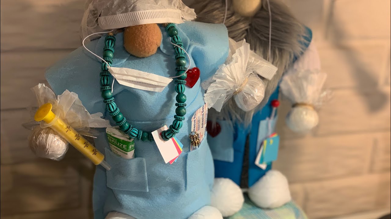 Easy DIY No Sew Nurse Gnome