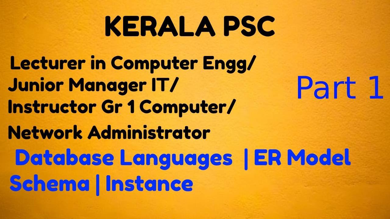 PSC Lecturer in Computer Engg,Junior Manager IT,Instructor Grade 1(Computer),Network Administrator