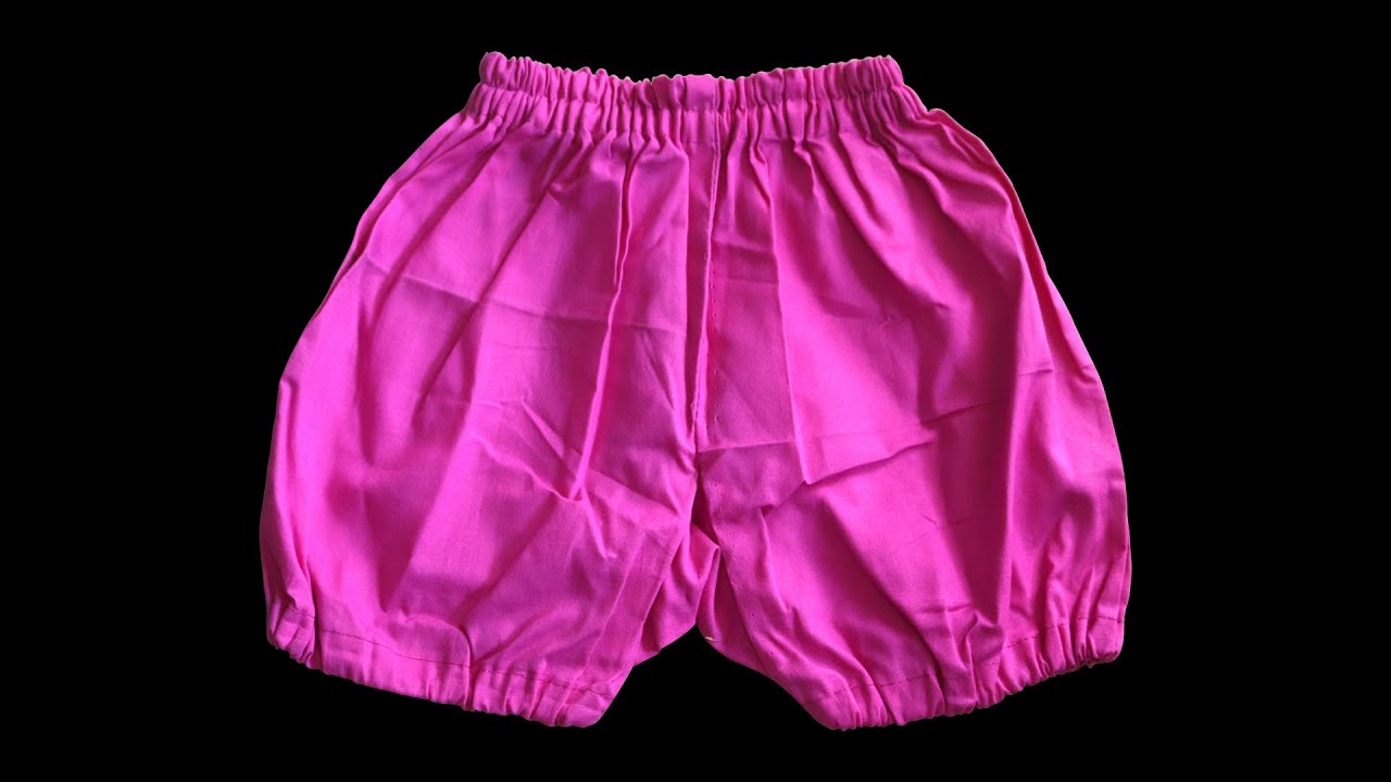 মেয়েদের কুচি দেয়া হাফ প্যান্ট  | Baby girl pants 1-2 years | how to make children's pants