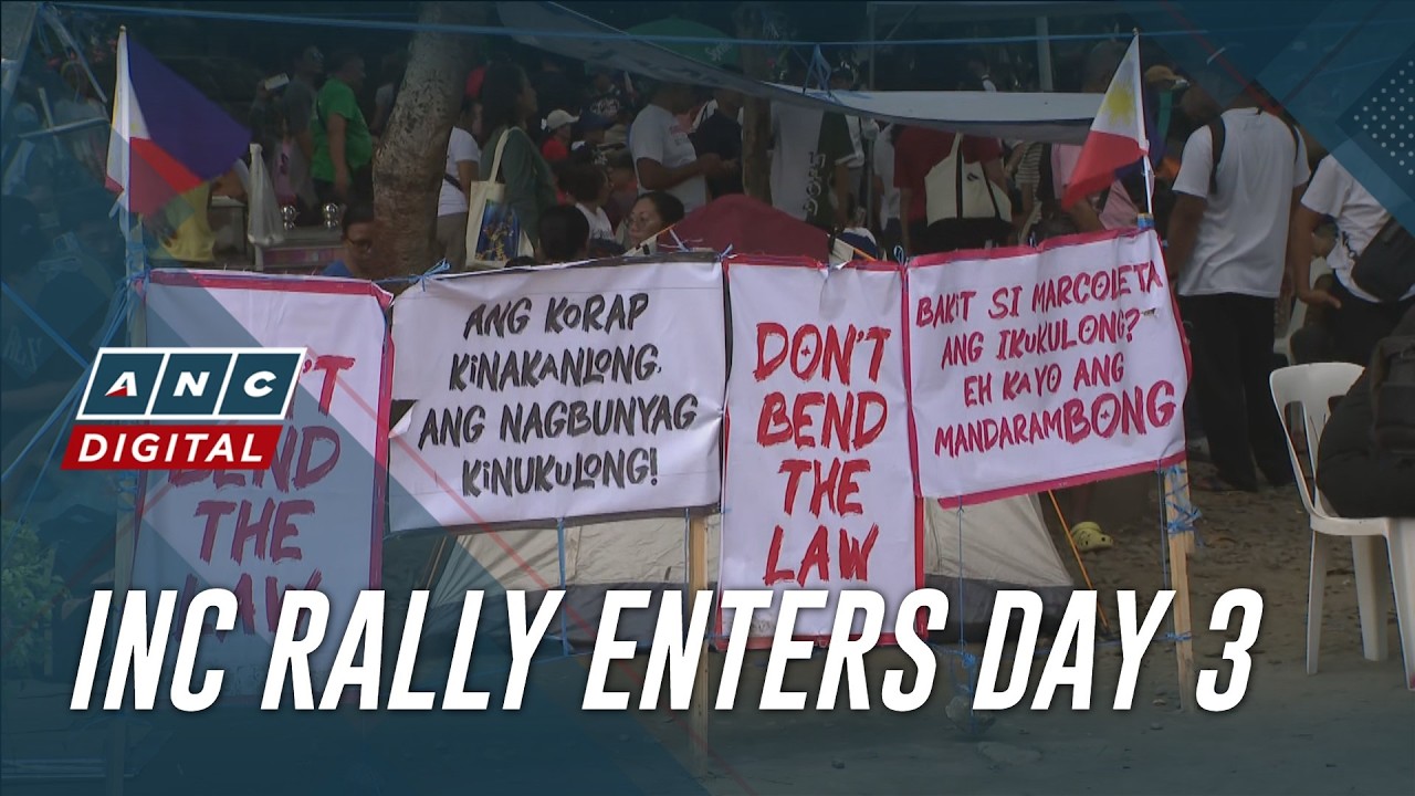INC holds 3rd day of protest action at Liwasang Bonifacio | ANC