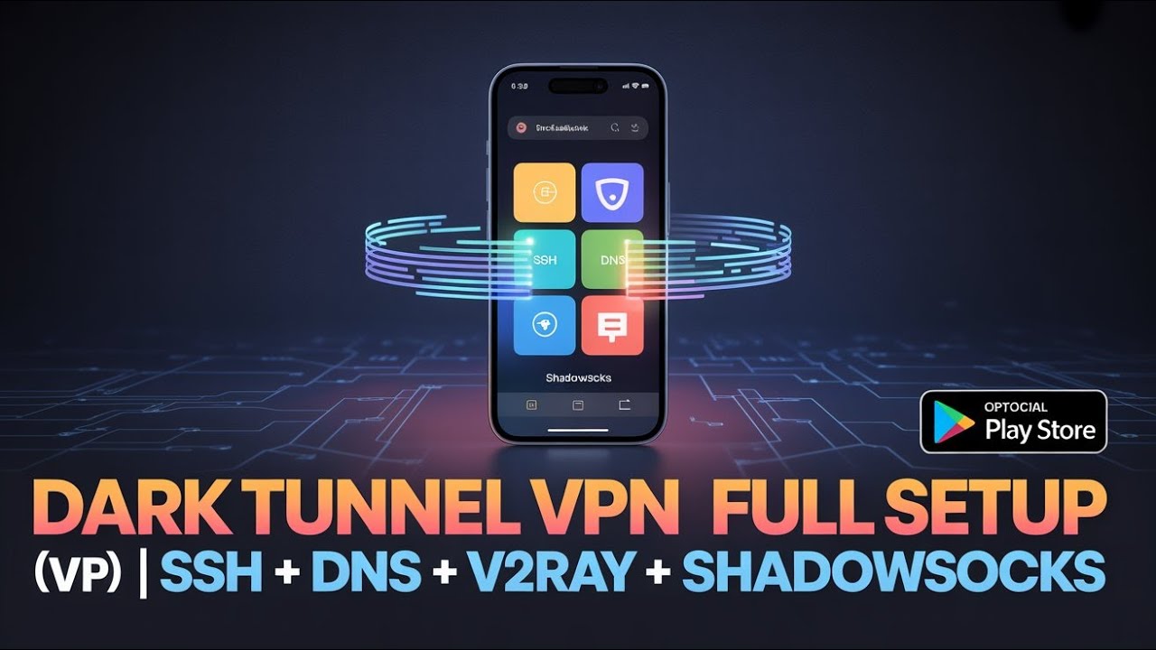 Руководство по настройке Dark Tunnel VPN | Комплексные протоколы: SSH, медленный DNS, V2Ray, Shad...