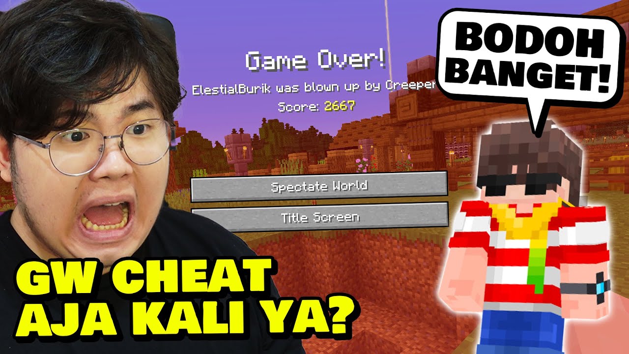 Gw Pura Pura Mati Konyol di Minecraft Hardcore Buat Kagetin Temen Gw &hellip;