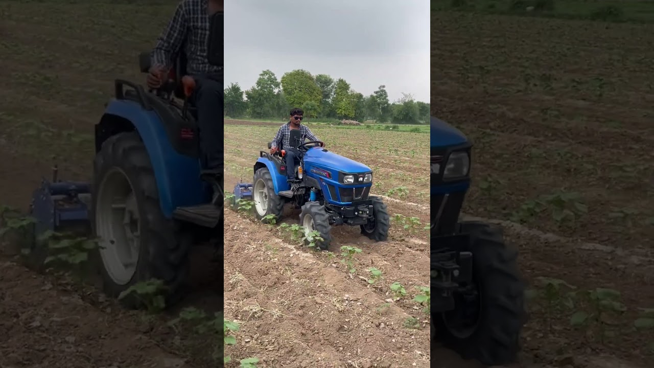 Powertrac G28 4wd mini tractor with rotavator