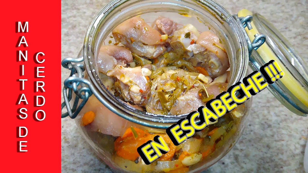 MANITAS DE CERDO en ESCABECHE / patitas de cerdo a la vinagreta