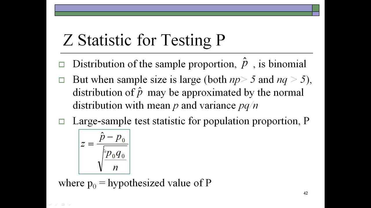 Hypothesis Testing for Mean - Proportion