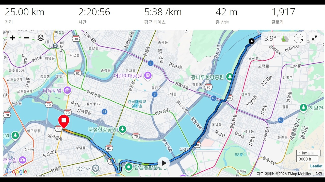 한강 러닝 25km (압구정나들목-영동대교-청담대교-잠실대교-잠실철교-올림픽대교-천호대교-광진교-구리암사대교-아이유고개 ) Han river early morning run POV