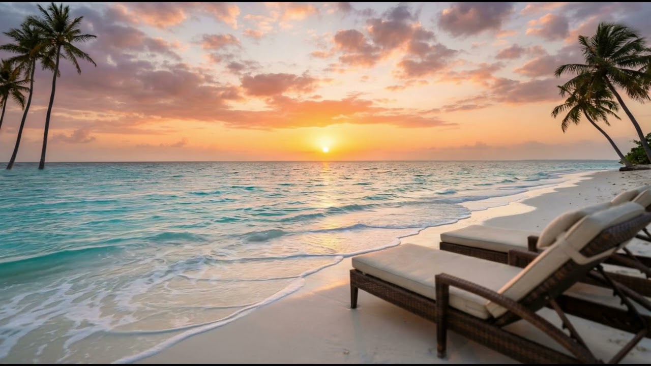 Relaxing Jazz Sunset by the Pool 🌅 Smooth Beach Lounge Vibes (70 BPM) No Mid Roll Ads