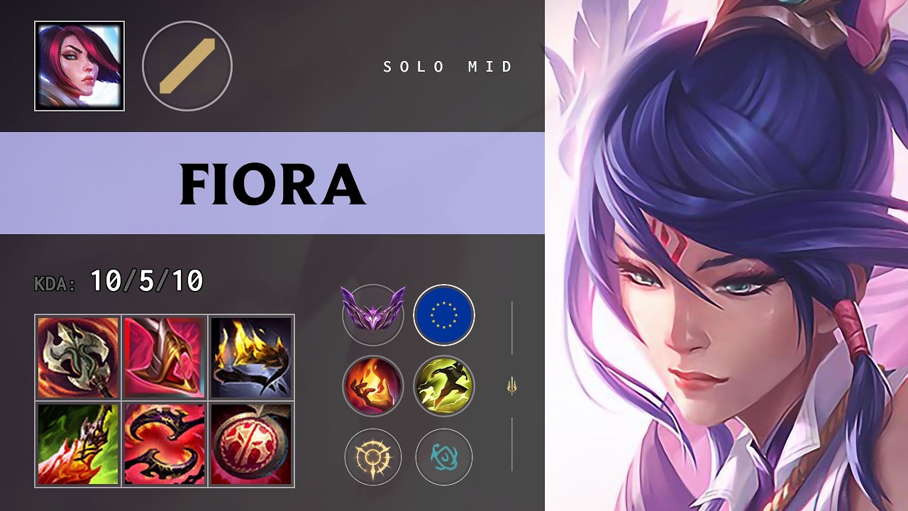 Fiora Mid vs Katarina - EUW Master Patch 26.13