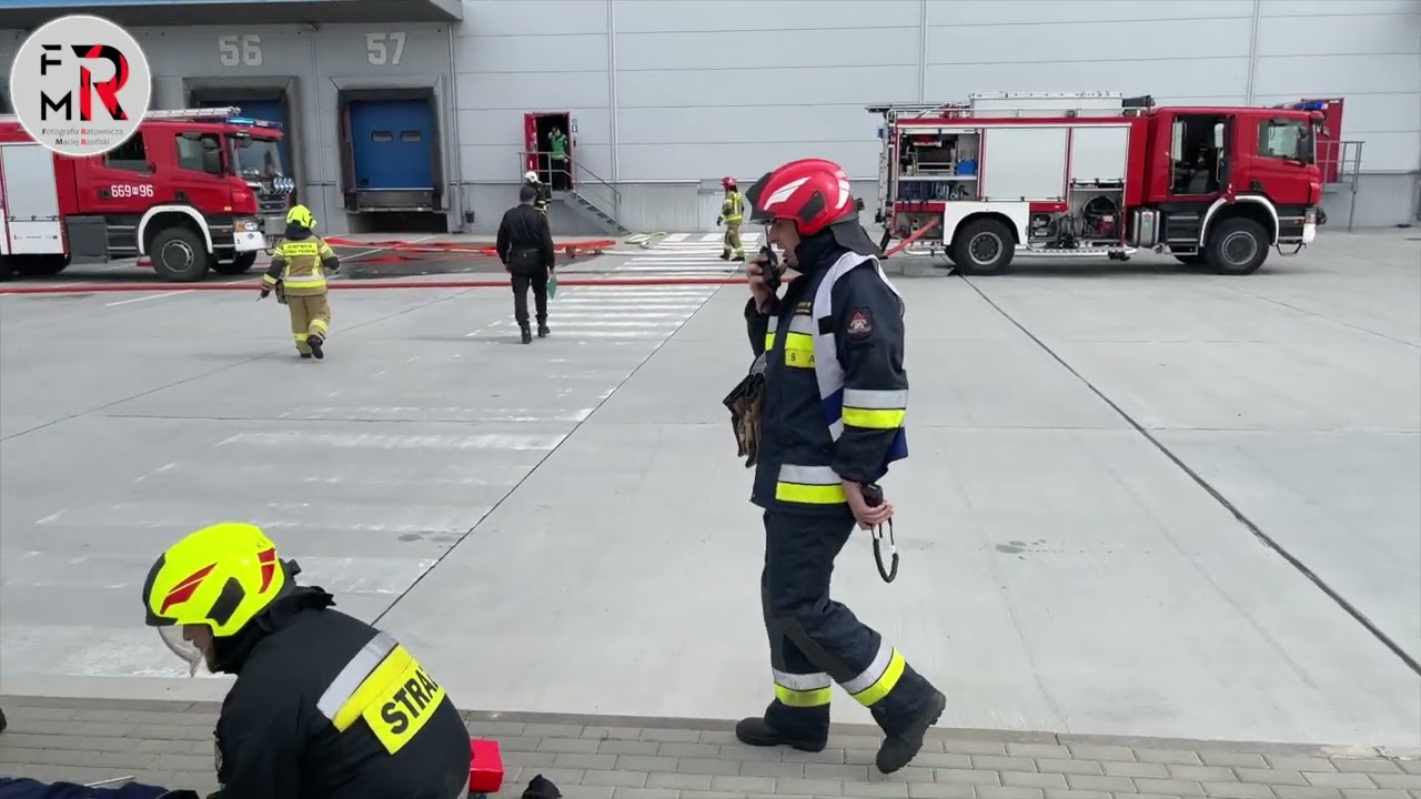 Ćwiczenia w zakładzie podwyższonego ryzyka zorganizowane przez KP PSP w Błoniu.