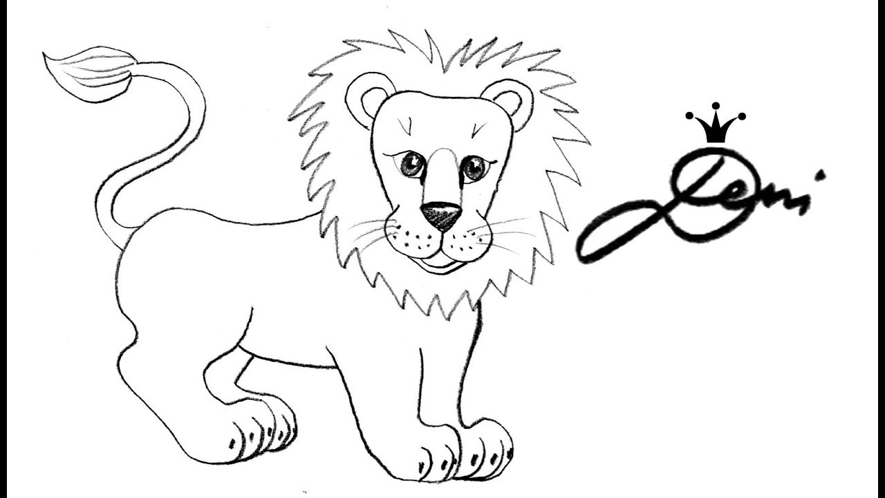 🦁 Löwe schnell zeichnen lernen 🦁 Tiere, Zoo 🦁 how to draw a lion for children 🦁 как се рисува лъв