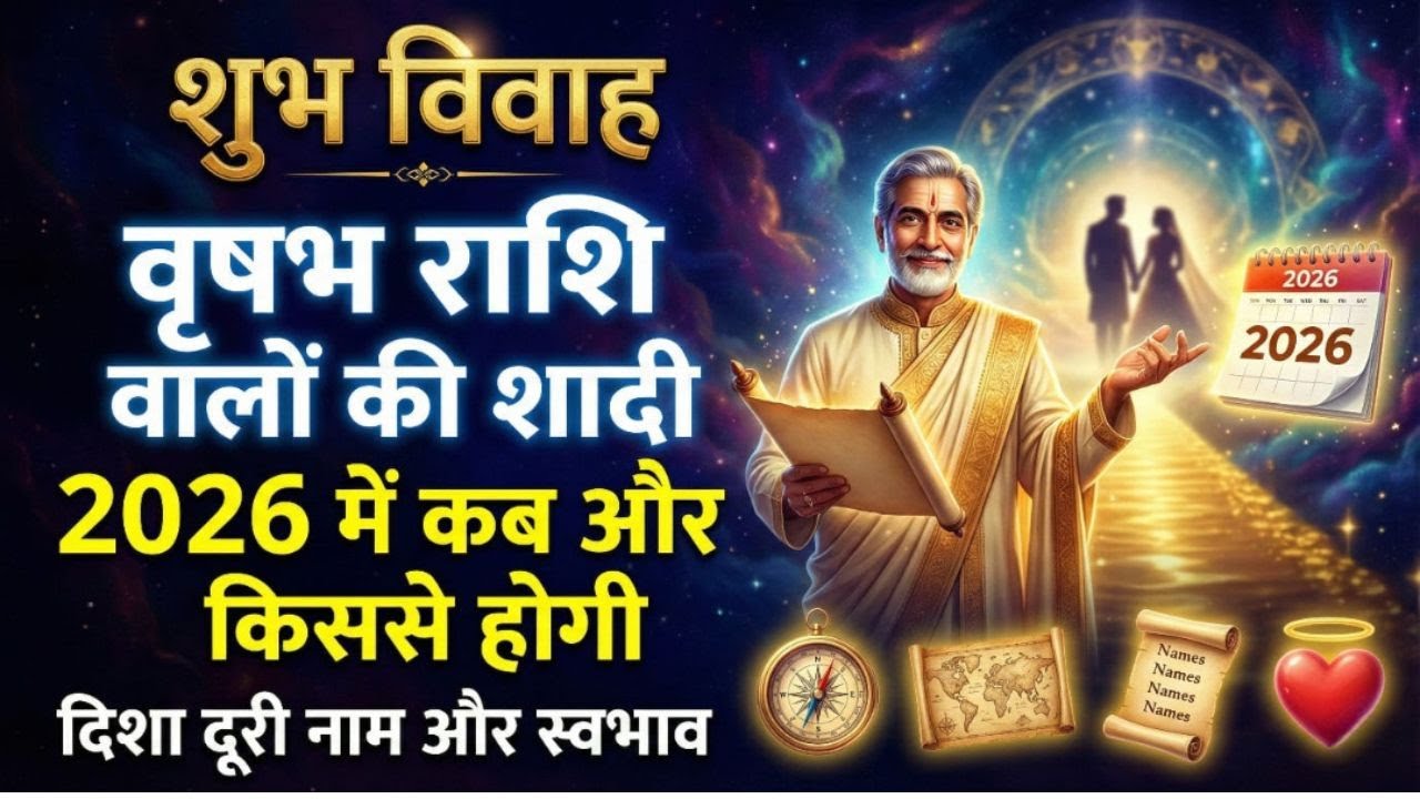 Vrishbh Rashi Vivah Yog 2026 | वृषभ राशि की कब और किससे शादी होगी | Vrishbh Rashifal 2026| #wedding