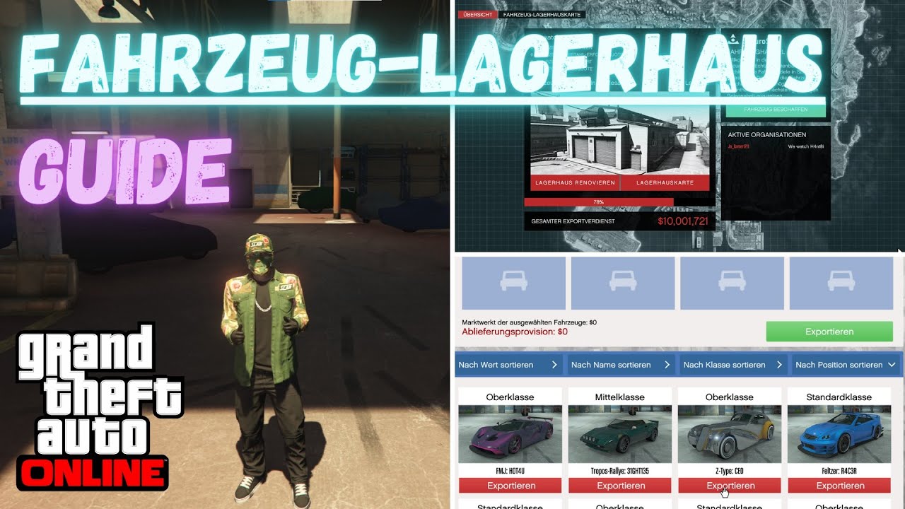 Wie macht man am meisten GELD mit dem FAHRZEUG-LAGERHAUS in GTA 5 Online!? [GER/GUIDE]